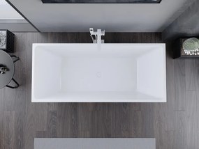 Mexen Lita, voľne stojaca vaňa 170 x 75 cm, biela-čierna, biely prepad, 52121707575-20