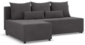 Rohová rozkladacia sedačka FERMO Poso tmavosivá