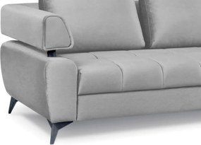 Rohová sedacia súprava Paris, svetlo šedá látka, pravý roh