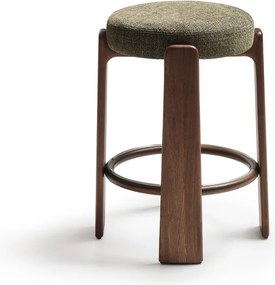 Zelená/v tmavo prírodnej farbe barová stolička z jaseňového dreva (výška sedadla 65 cm) Granite – Kave Home