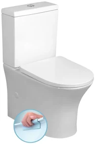 Bruckner Bruckner, DARIO RIMLESS WC kombi misa s nádržkou, spodný/zadný odpad, biela, 201.437.4