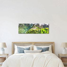 Obraz - Machu Picchu (s hodinami) (90x30 cm)
