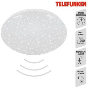 Telefunken 601706TF - LED Stropné svietidlo so senzorom LED/12W/230V pr. 27 cm