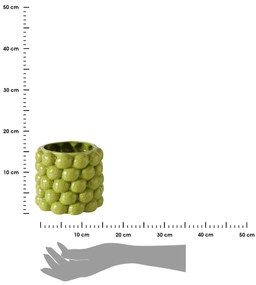 BOLTZE KERAMICKÝ KVETINÁČ LIME 14X16 CM ZELENÁ