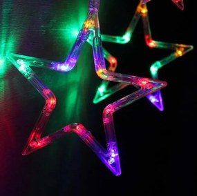 LED záves CD002-138 farebné hviezdy, s diaľkovým ovládaním