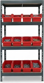 Regál s otvorenými zásobníkmi RIVET Ergobox 4