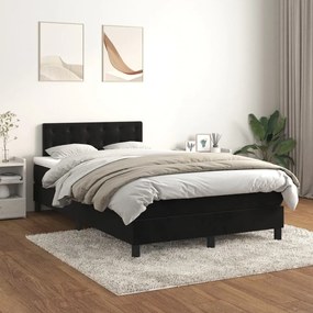 Posteľný rám boxspring s matracom čierny 120x200 cm zamat 3141535