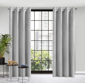 ZATEMŇOVACÍ ZÁVES NA KRÚŽKOCH ROSA 140X250 CM STRIEBORNÁ