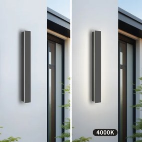 Brilagi - LED vonkajšie nástenné svietidlo LINEAR LED/12W/230V 4000K IP65 antracit