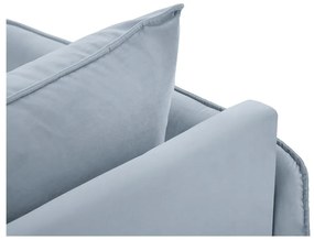 Svetlomodrá zamatová leňoška (ľavý roh) Vienna – Cosmopolitan Design