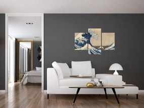 Obraz - Katsushika Hokusai, Under the Wave off Kanagawa, reprodukcia (90x60 cm)