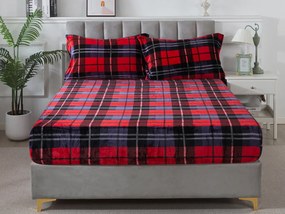 XPOSE® Mikroplyšová plachta KOSTKA Exclusive - červená 180x200 cm