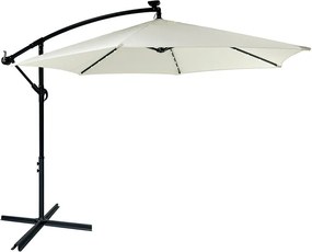 Veľký polohovateľný slnečník AVENBERG SUNNY LED 300, priemer 3M, béžová