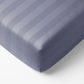 Goldea damašková napínacia plachta - tmavo sivé prúžky so saténovým leskom 80 x 200 cm