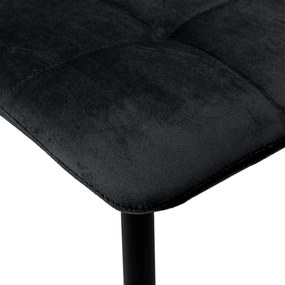Čierna čalúnená stolička DENVER