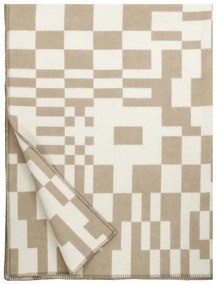Vlnená deka Koodi 130x180, béžovo-biela