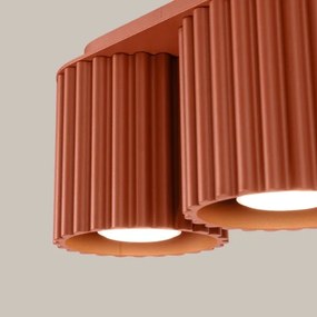 Sollux  SL.1800 - Bodové svietidlo AURA 2xGU10/10W/230V oranžové