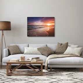 Sklenený obraz - Západ slnka v Thajsku (70x50 cm)