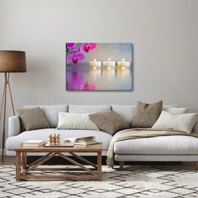 Obraz sviečok na vode (70x50 cm)