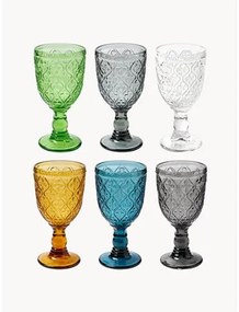 Súprava pohárov na víno so štruktúrovaným vzorom Marrakech, 6 dielov