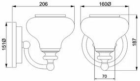 Elstead HK-AINSLEY1-BATH - LED Kúpeľňové svietidlo AINSLEY 1xG9/3W/230V IP44