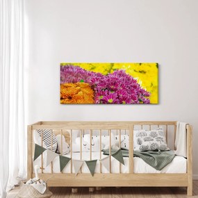 Obraz ružového kvetu (120x50 cm)