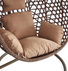 Závěsné houpací křeslo Houseland Imogen hnědé L