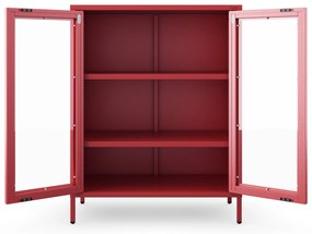 Vitrína GINA, 800 x 1015 x 400 mm, Modern: červená farba
