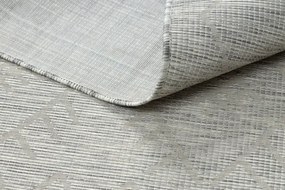 Koberec šnúrkový SIZAL PATIO ploské tkanie 3077 romby sivý / béžový