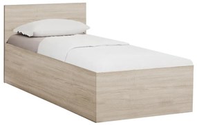 Posteľ SOFIA 90 x 200 cm, dub sonoma Rošt: Bez roštu, Matrac: Matrac COCO MAXI 20 cm
