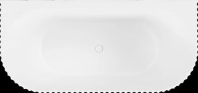 Mexen Sella, voľne stojaca vaňa ku stene, drážkovaná, 170 x 80 cm, biela matná, 52711708001-SS