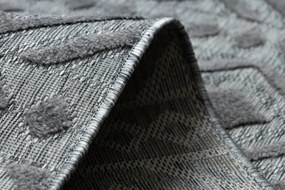 Koberec SOLE D3852 Boho, romby - ploské tkanie sivý