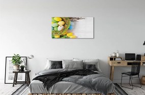 Sklenený obraz Vaječné založené na tulipány 140x70 cm