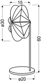Candellux SPIDER Stolná lampa 1X40W E14 60 CM Black 41-19274