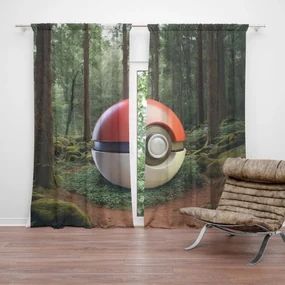Sablio Záves Pokemon ball Les: 2ks 140x250cm