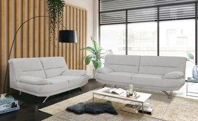 Dvojsedák Bruno, šedo-biela tkanina