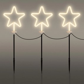 Sada 3 ks LED vánočních dekorací Lester teplá bílá