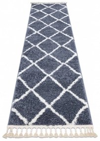 Kusový koberec Shaggy  Cross šedý atyp 80x250cm
