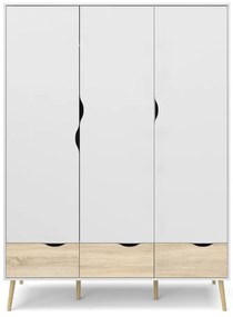 Biela šatníková skriňa Tvilum Oslo, 147 x 200 cm