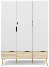 Biela šatníková skriňa Tvilum Oslo, 147 x 200 cm