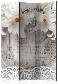 Artgeist Paraván - Lilies and Quilted Background [Room Dividers]