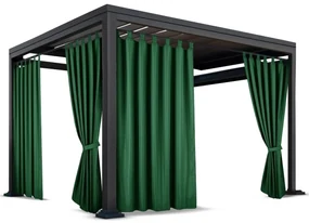 Dekorstudio Záhradný záves do altánku na pútkach ZMOS - 08 tmavozelený Rozmer závesu: 155x240cm