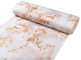 Biante Teflónový behúň na stôl TF-045 Orchidey na béžovom 35x180 cm