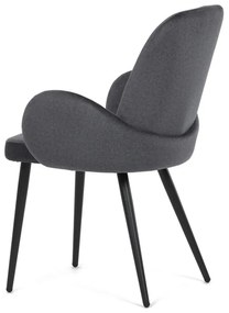 Autronic BONTEC Jedálenská stolička, šedá, zamatová látka, DCL-X7129 GREY2 Farba: Šedá
