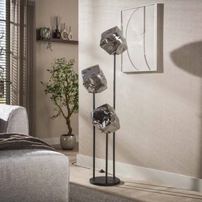 Stojaca lampa 72-26 Rock 3L Chrome glass  - Komfort-nábytok