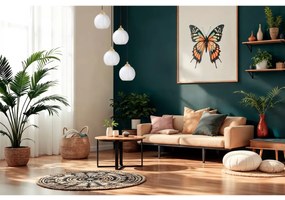 Závesné svietidlo Costa, 4x biele sklenené tienidlo, b/g, o