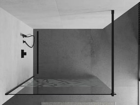Mexen Kioto sprchová zástena 110x200 cm 8 mm, čierne, biely vzor, 800-110-101-70-85