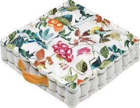 Sedací vankúš na zem EMMY kvetinová sada 4 ks