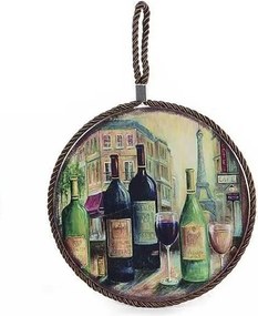Vínová kuchynská podložka Paris 17 × 17 cm