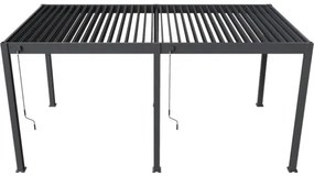 Pergola bioklimatická Rojaplast Intro Neo 530 x 300 x 255 cm voľne stojaca antracit